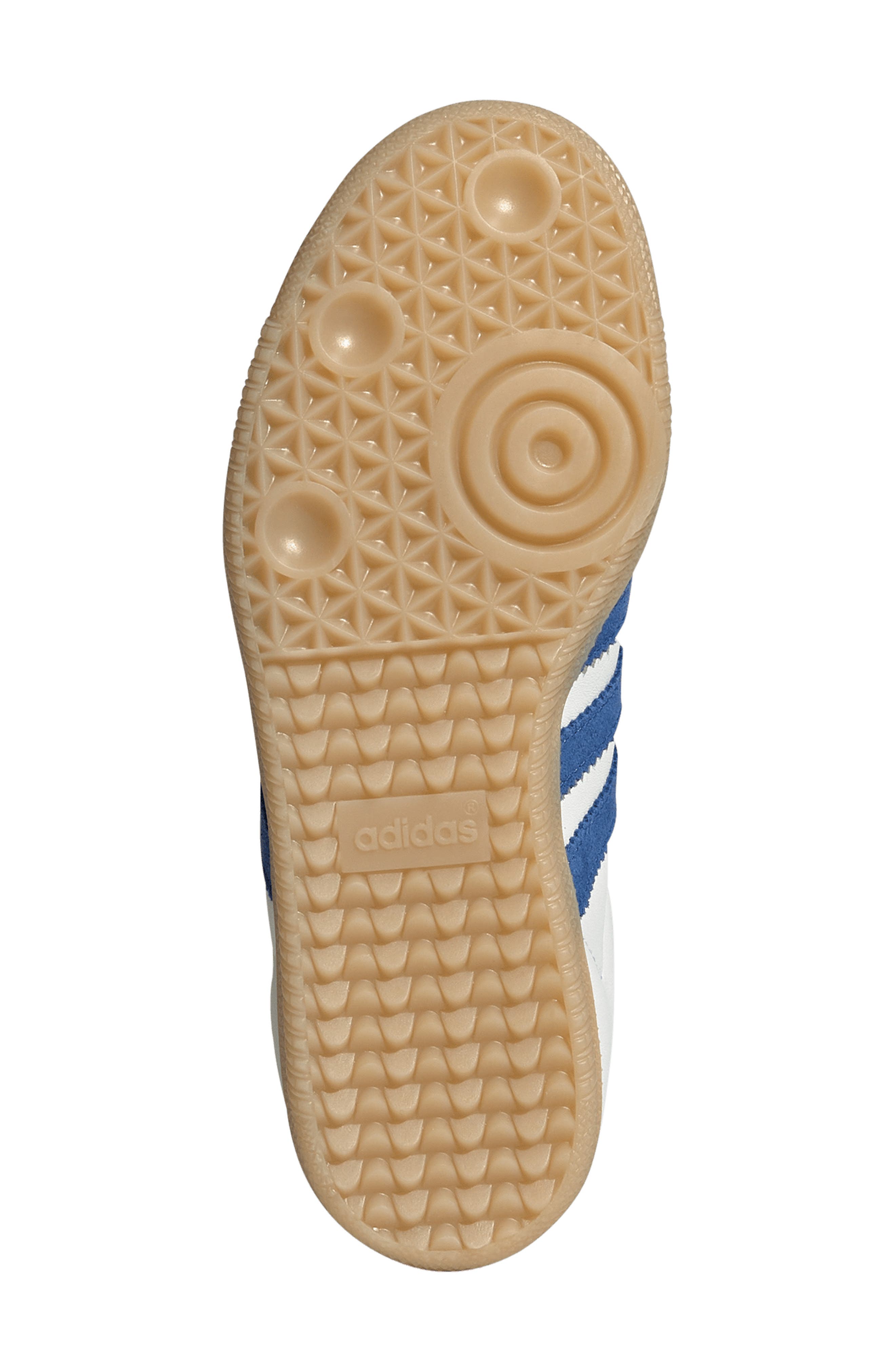 adidas Kids' Samba OG Sneaker, Alternate, color, Cloud White/ Blue/ Gum 3