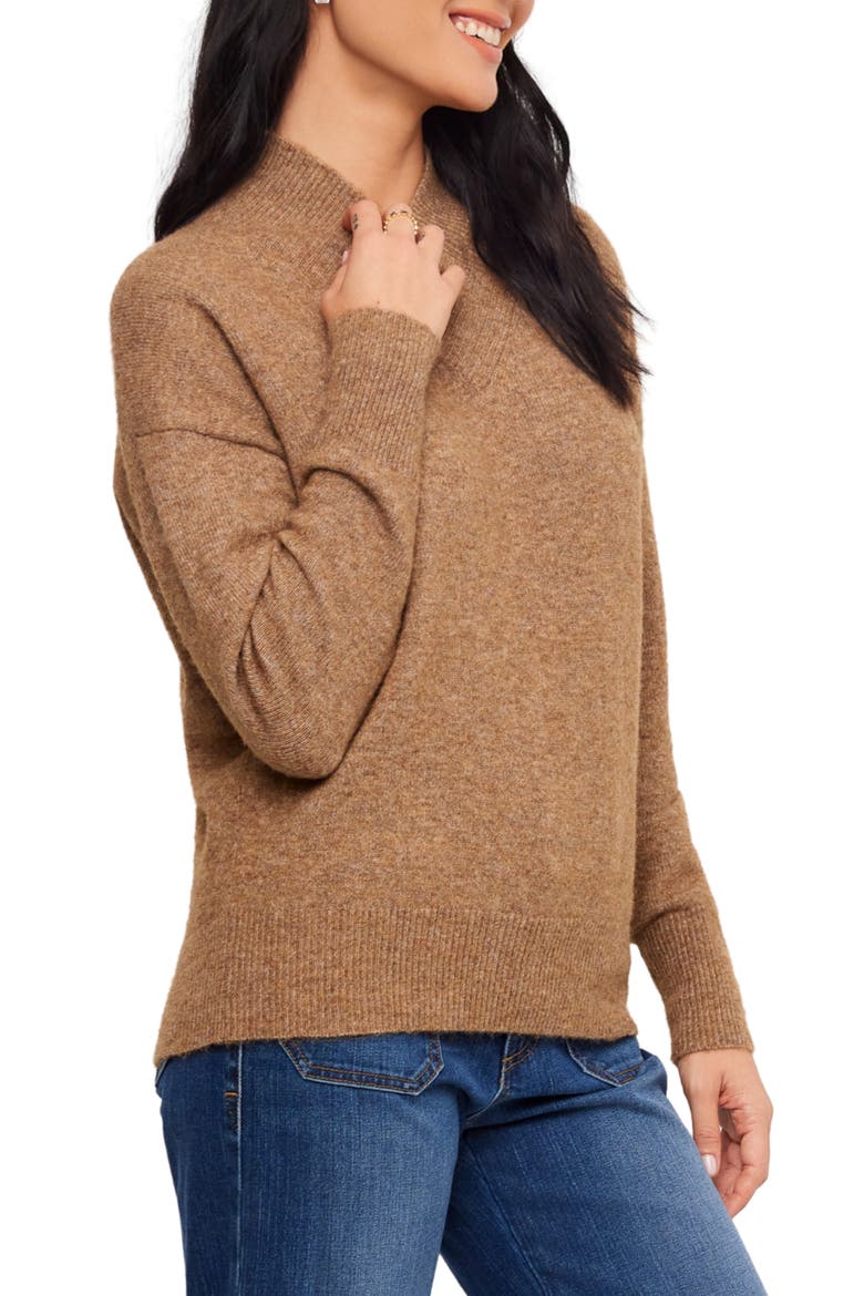 Crossover Shawl Collar Sweater, Alternate, color, CAMEL