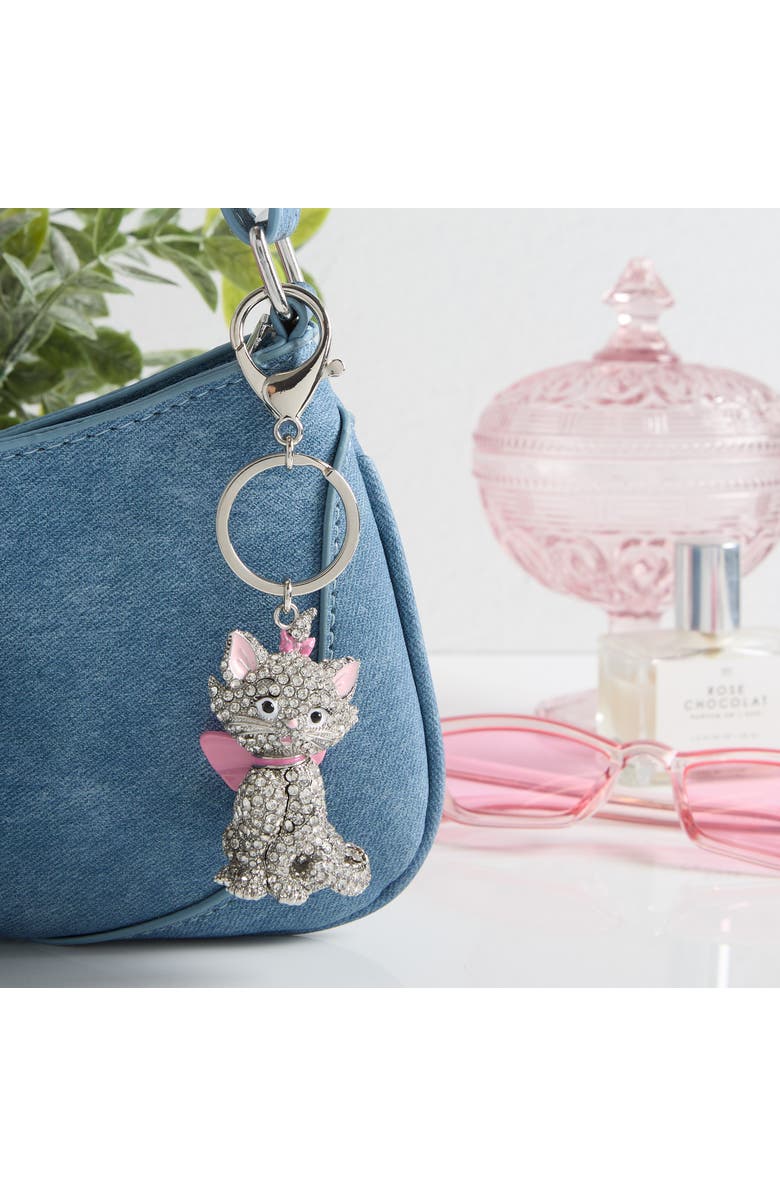 Disney Aristocats Marie Crystal Pavé Bag Charm Keychain, Alternate, color, Multi