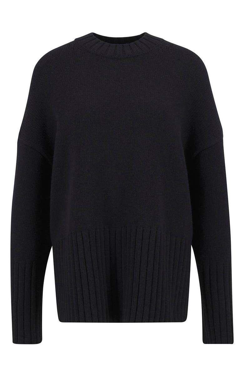 Barbour Sophia Cotton & Wool Blend Tunic Sweater, Alternate, color, Black