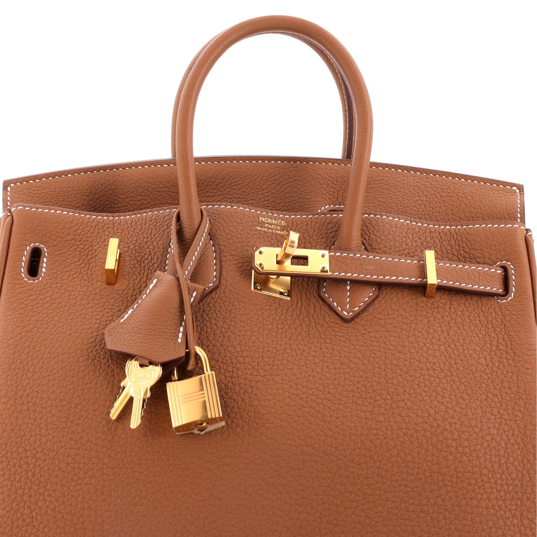 Birkin Handbag Brown Togo with Gold Hardware 25, Alternate, color, Gold