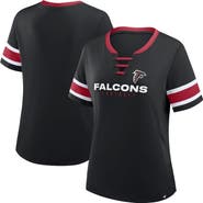 FANATICS Women's Fanatics Black Atlanta Falcons Redzone Draw Play Athena Lace-Up T-Shirt