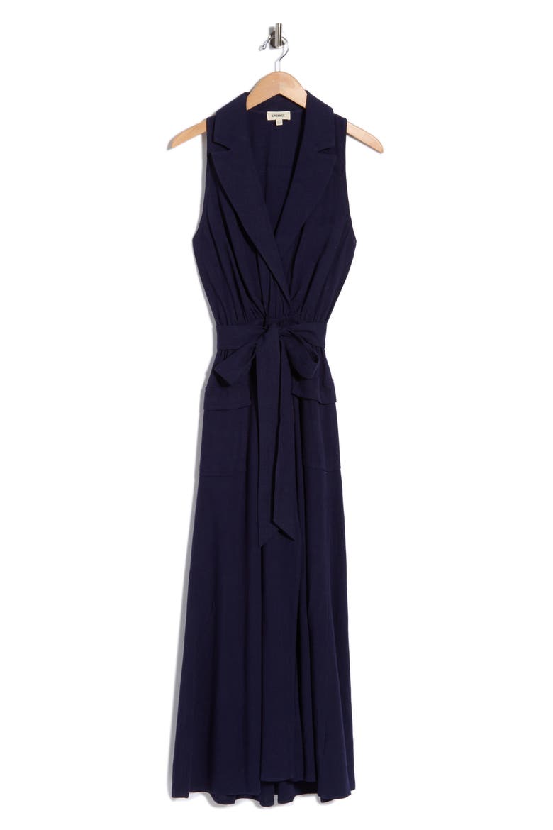 Mayer Military Faux Wrap Maxi Dress, Alternate, color, MIDNIGHT