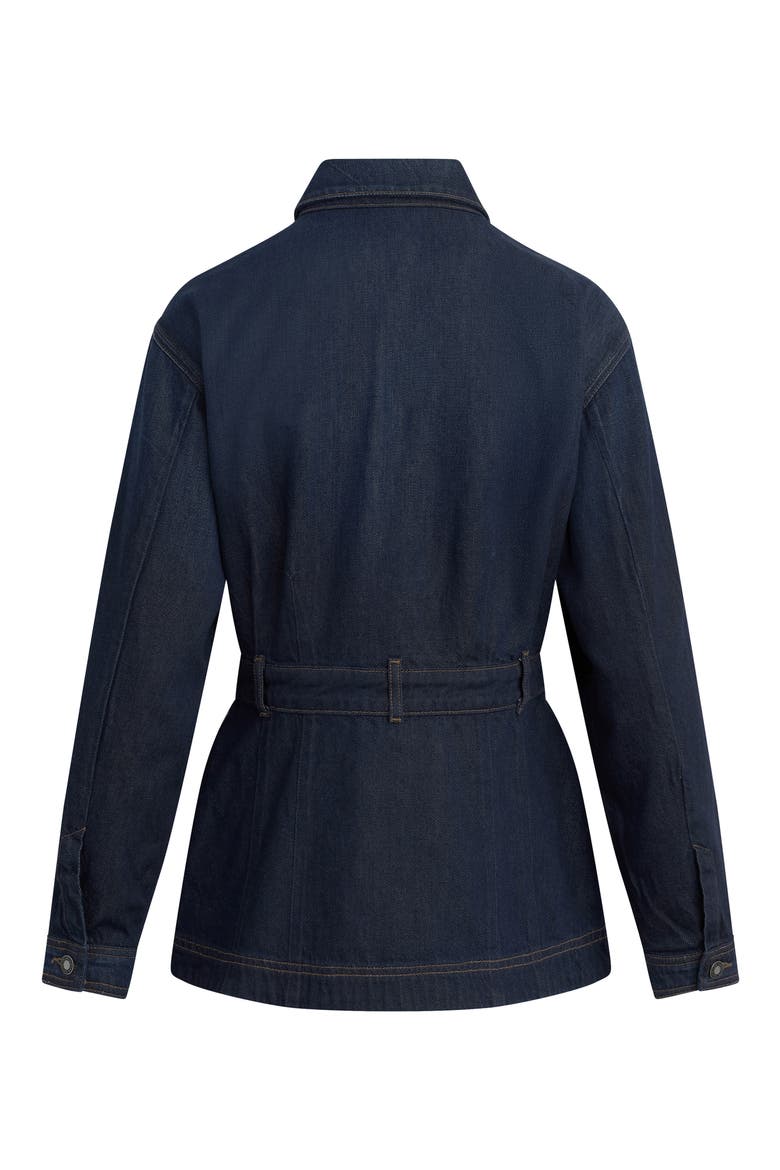 The Jade Pintuck Denim Jacket, Alternate, color, OXFORD