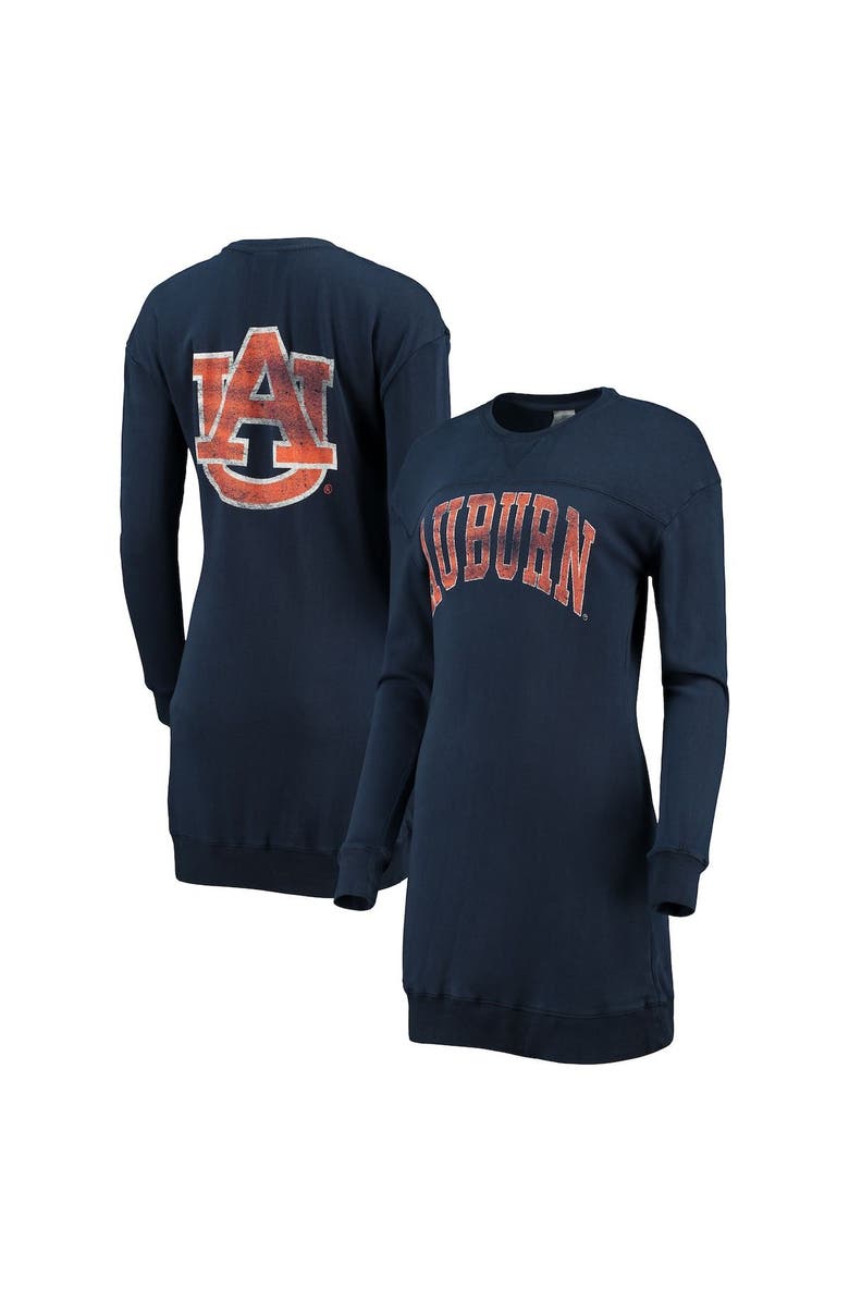 GAMEDAY COUTURE Women's Gameday Couture Navy Auburn Tigers 2-Hit Sweatshirt Dress, Main, color, 