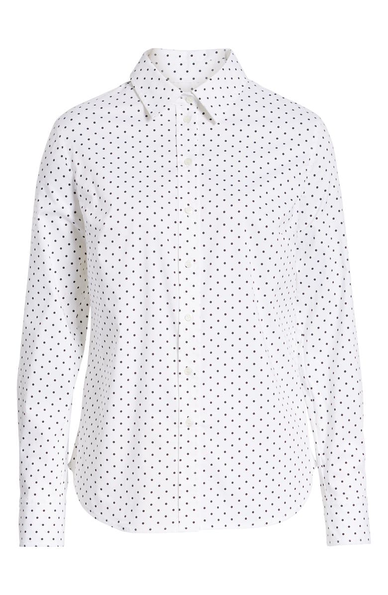 1901 Polka Dot Stretch Cotton Blend Shirt, Alternate, color, 