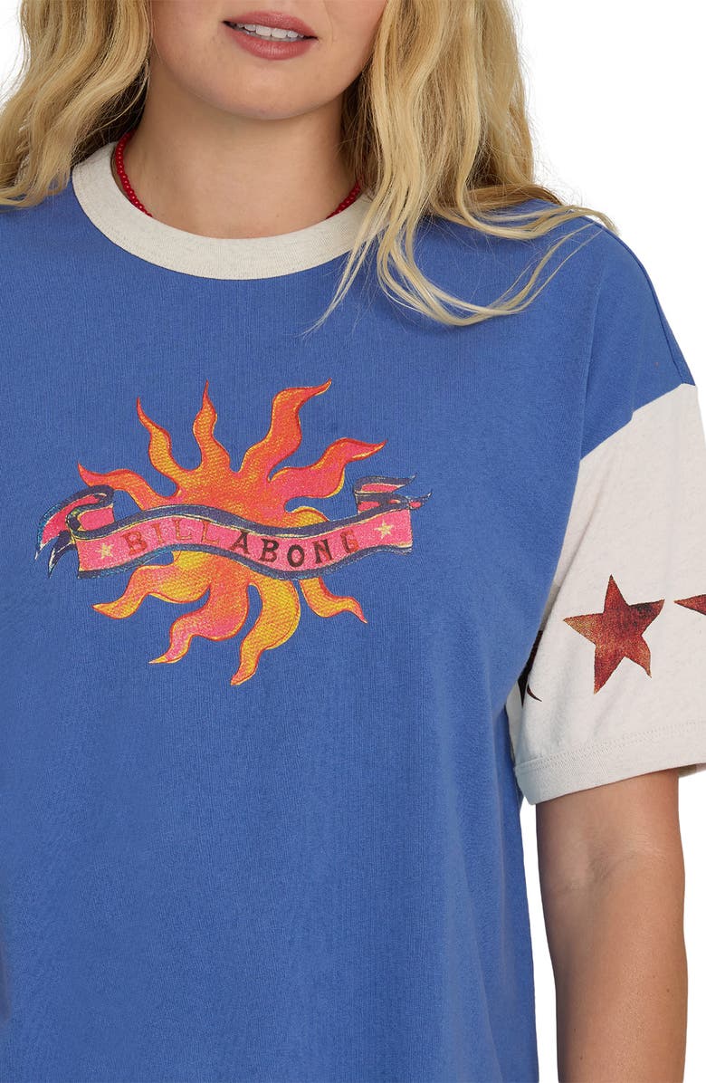 Billabong Tropics Co Graphic Ringer T-Shirt, Alternate, color, Dutch Blue