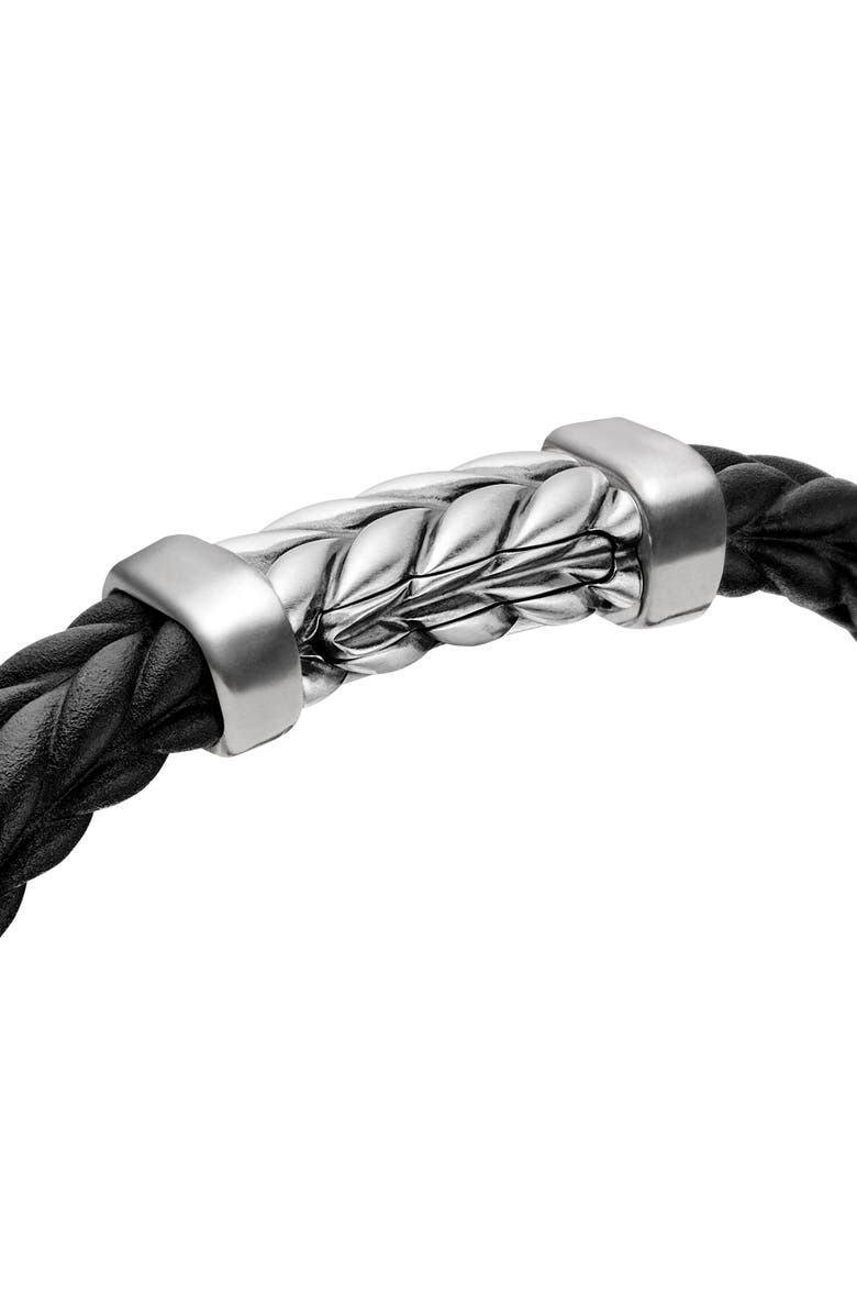 David Yurman Men's Chevron Black Rubber Link Bracelet, Alternate, color, Black