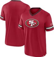 FANATICS Men's Fanatics Scarlet San Francisco 49ers Stripe Stacking T-Shirt