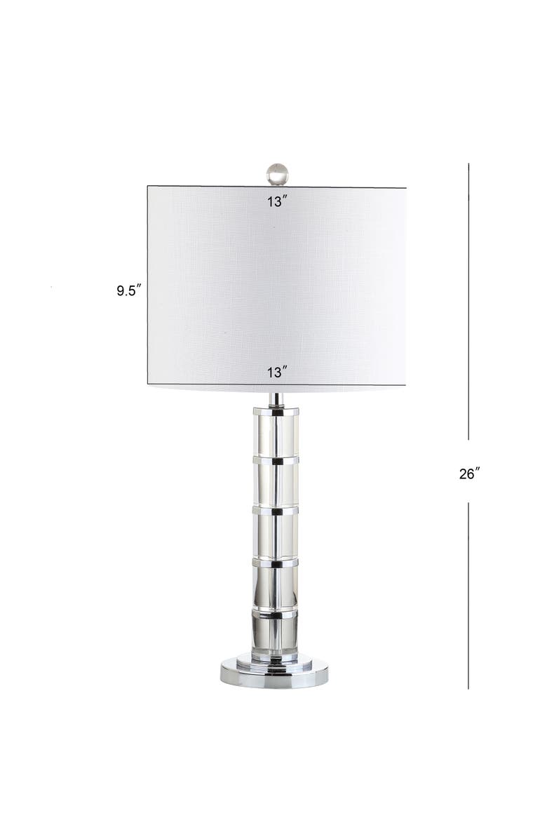 JONATHAN Y Hailey Crystal LED Table Lamp, Alternate, color, Chrome