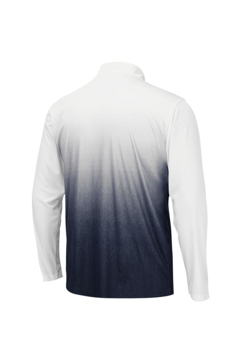 Men's Colosseum White/Black Ole Miss Rebels Magic Ombre Long Sleeve Quarter-Zip Top, Alternate, color, White