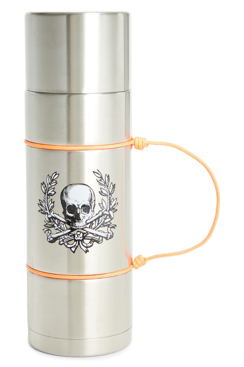 x Mizu Skull Crest Stainless Steel Growler, Main, color, STAINLESS STEEL