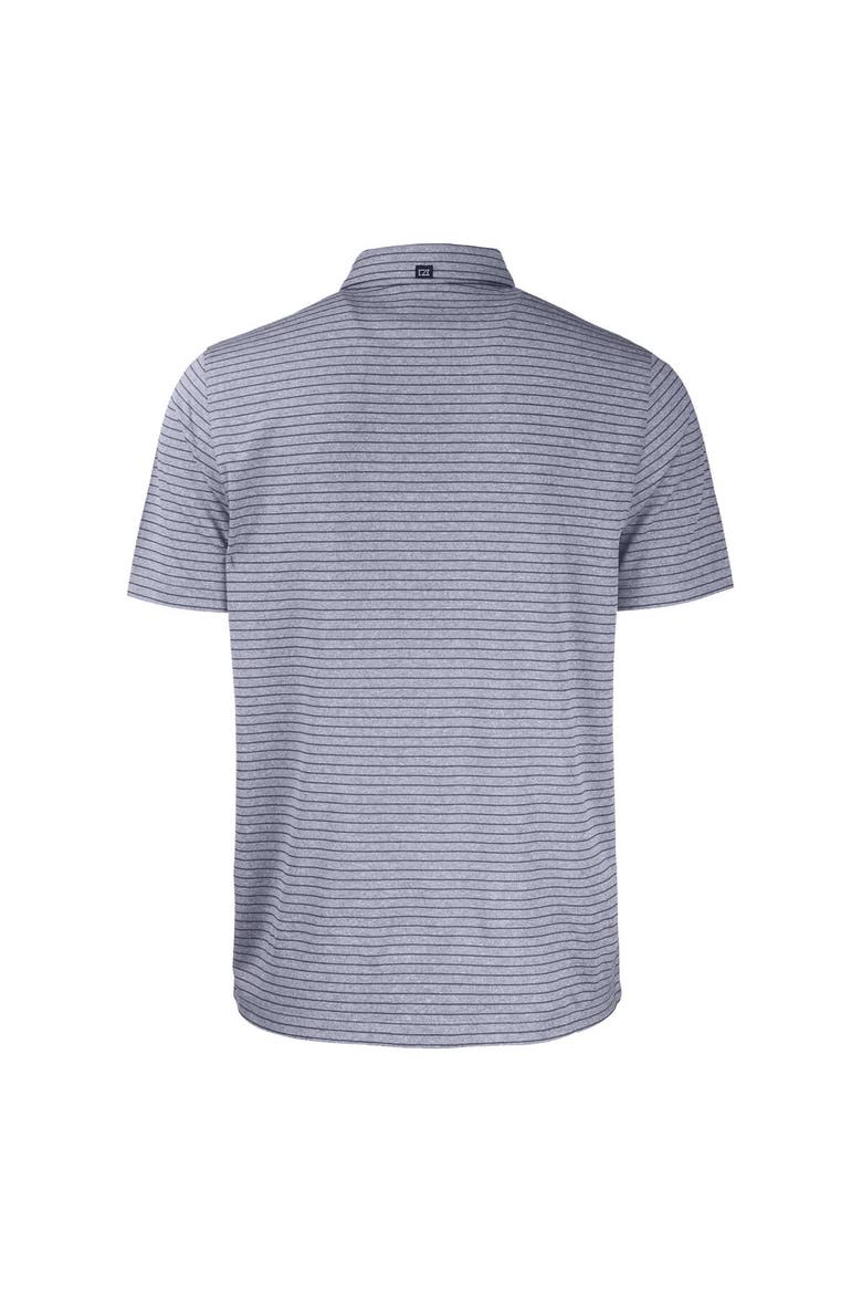 Men's Cutter & Buck  Heather Navy Pittsburgh Pirates Stars & Stripes Big & Tall Forge Eco Heather Stripe Stretch Recycled Polo, Alternate, color, Heather Navy