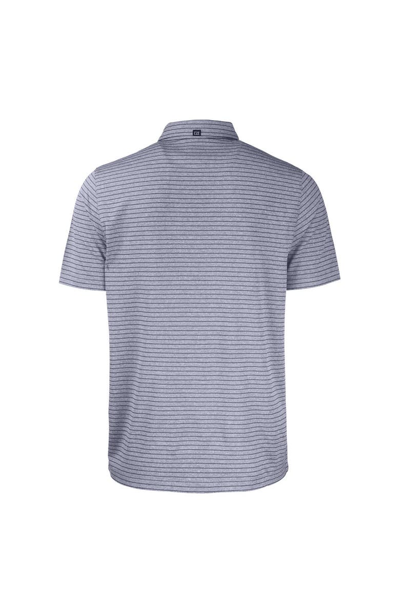 Cutter & Buck Men's Cutter & Buck  Heather Navy Pittsburgh Pirates Stars & Stripes Big & Tall Forge Eco Heather Stripe Stretch Recycled Polo, Alternate, color, Heather Navy