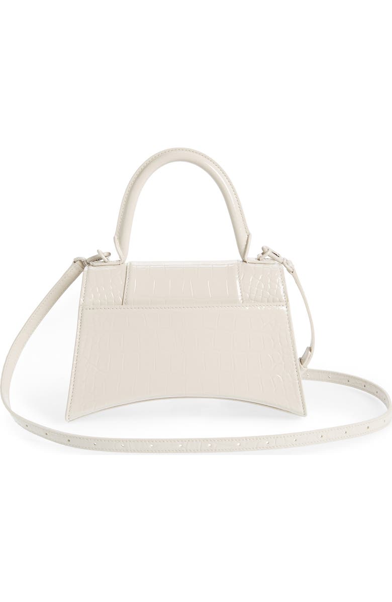 Balenciaga Hourglass Croc Embossed Leather Top Handle Bag, Alternate, color,