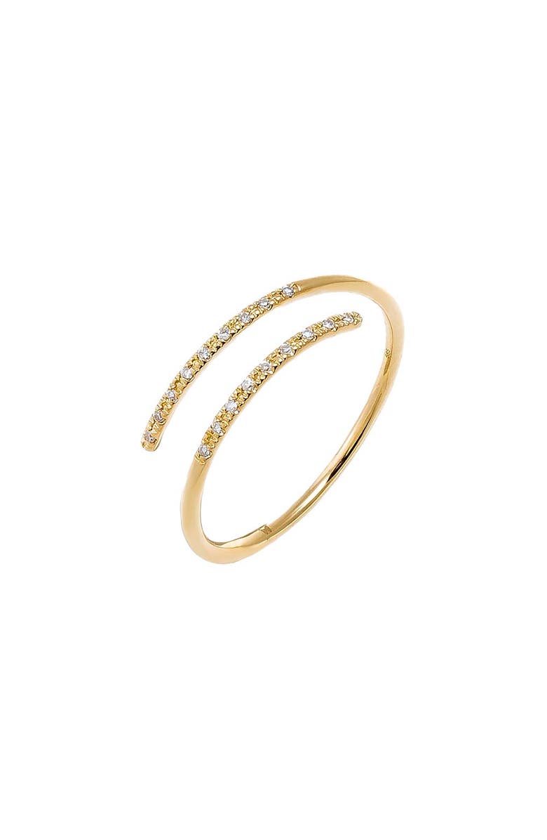 BY ADINA EDEN Diamond Pave Dainty Wrap Ring 14K, Main, color, 