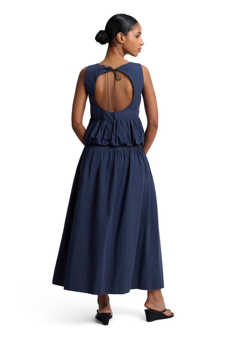 Full Pintuck Skirt, Alternate, color, Noir Navy
