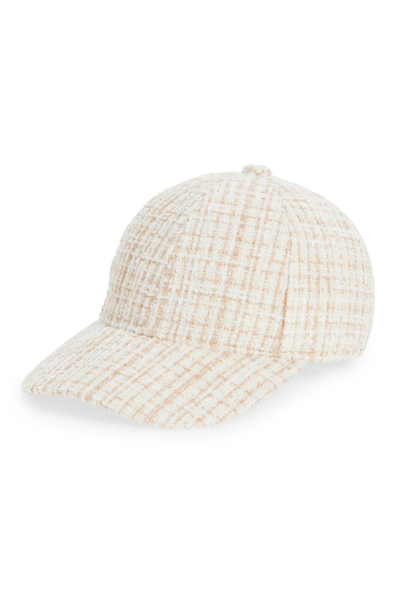 Tweed Baseball Cap, Main, color, TAN