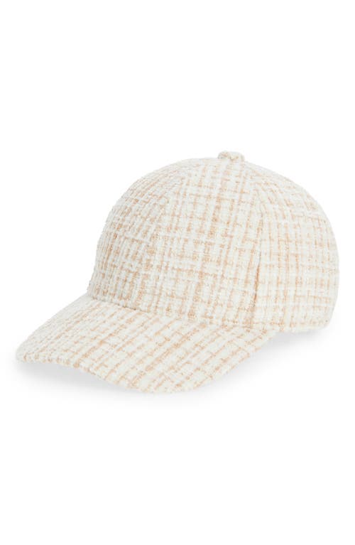 Nordstrom Tweed Baseball Cap In Neutral