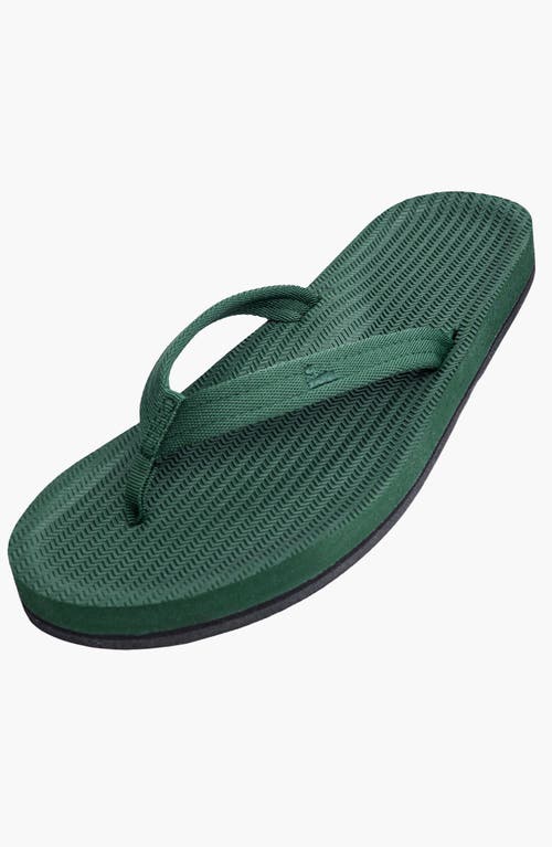 Indosole Responsibly-made Tire Sole Easy Living Flip Flops In Green