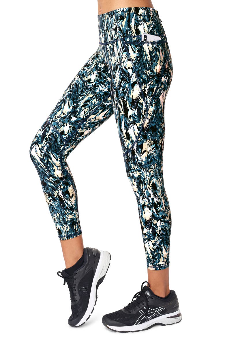 Power Pocket Workout Leggings, Alternate, color, BLUE MARBLE PRINT