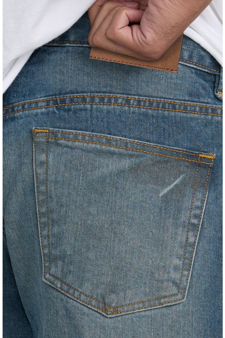 True Fit Straight Leg Jeans, Alternate, color, LIGHT VINTAGE INDIGO