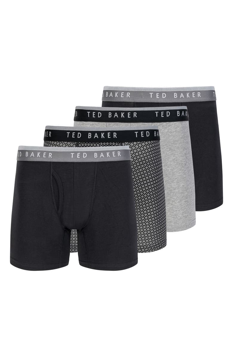 Assorted 4-Pack Stretch Cotton Boxer Briefs