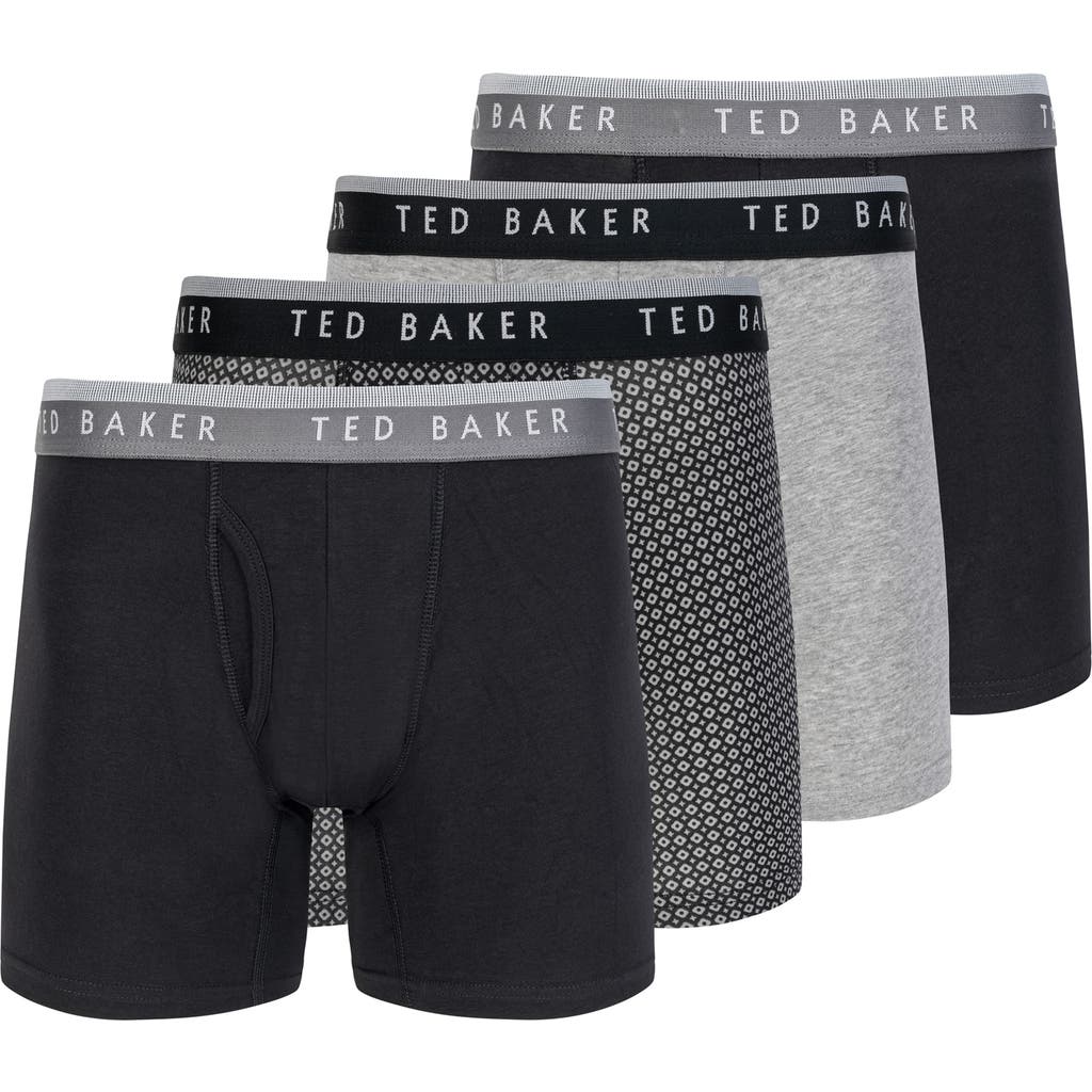 Ted Baker Assorted 4-pack Stretch Cotton Boxer Briefs