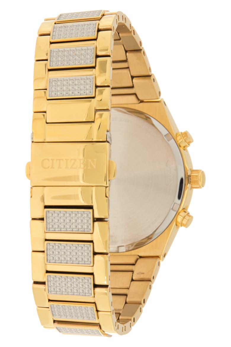Eco-Drive® Bracelet Watch & Bracelet Set, 42mm, Alternate, color, GOLD-TONE