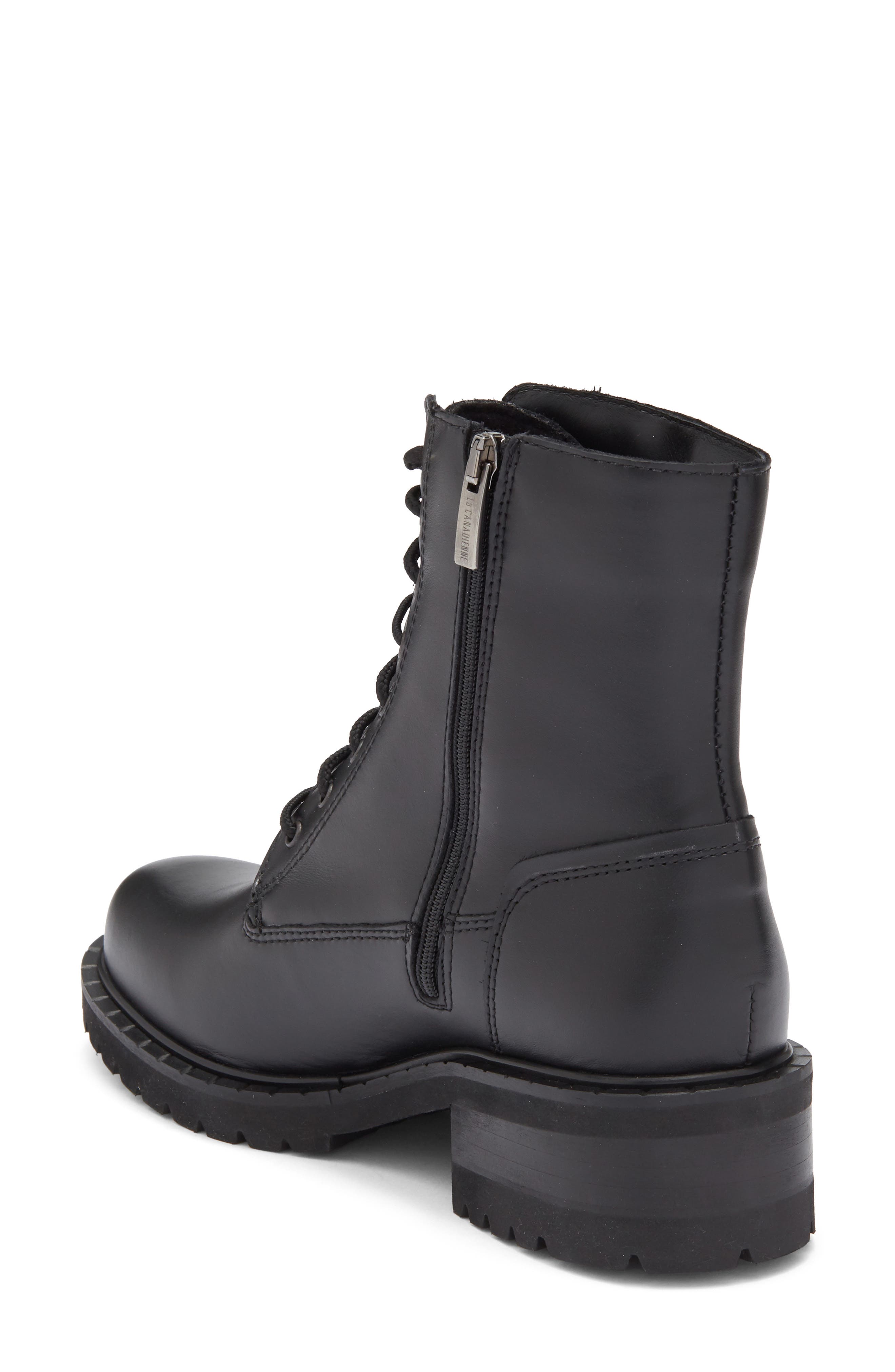 La Canadienne Cara City Dry<sup>™</sup> Combat Boot, Alternate, color, Black