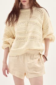 DELUC Faial Open Stitch Cotton Blend Sweater