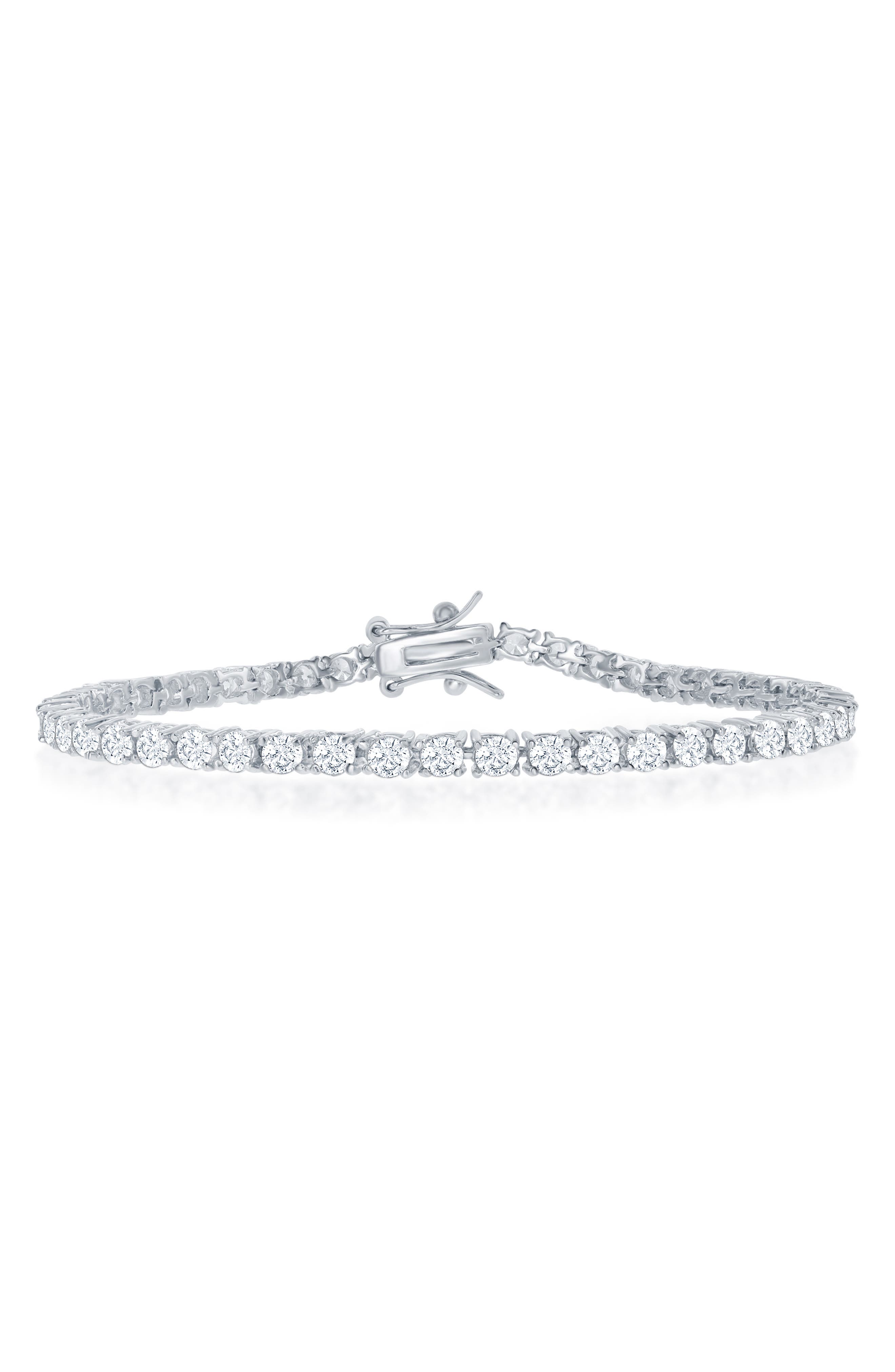 Sterling Silver Moissanite Tennis Bracelet