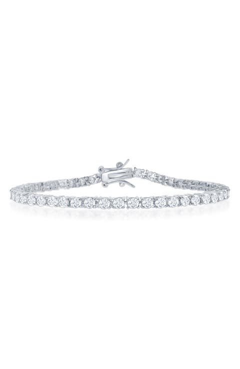 Sterling Silver Moissanite Tennis Bracelet