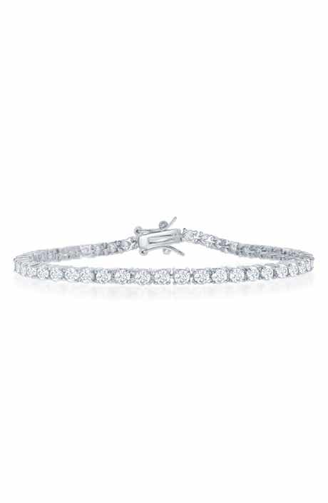 Sterling Silver Moissanite Tennis Bracelet