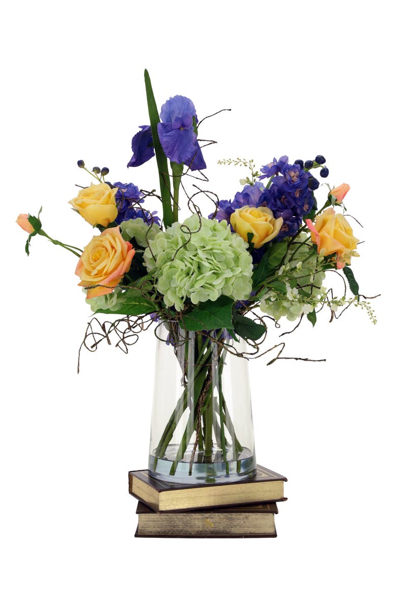 Large Garden Flower Bouquet - 24 Inches, Main, color, Indigo Blue