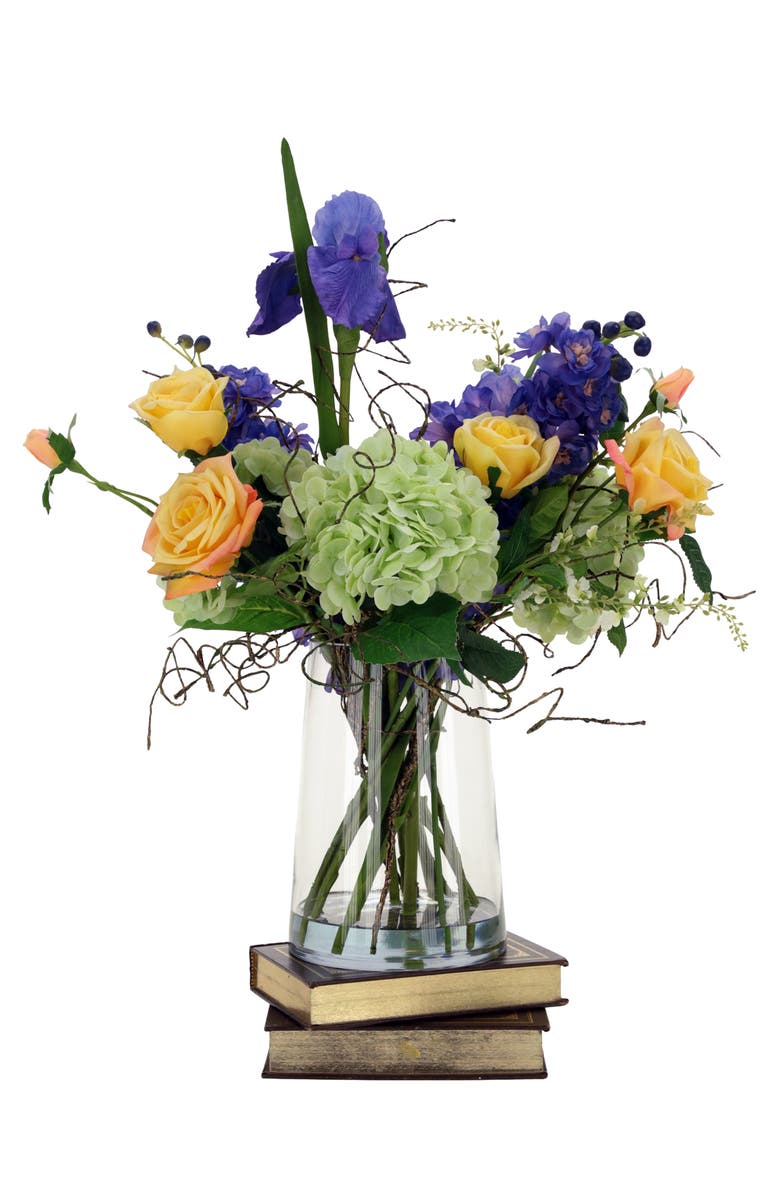 Mark Roberts Large Garden Flower Bouquet - 24 Inches, Main, color, Indigo Blue