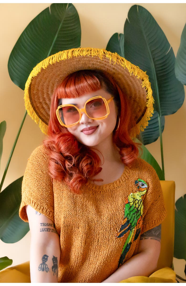 Sunshine Studios Sophia Sunglasses, Alternate, color, Marigold