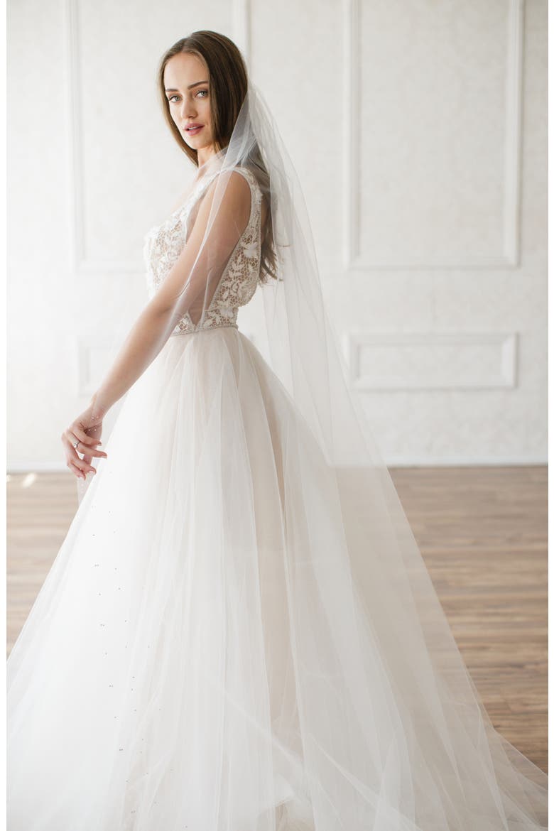 Christina Tulle Veil, Main, color, WHITE