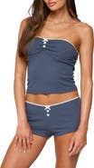 EDIKTED Isela Pointelle Crop Tube Top