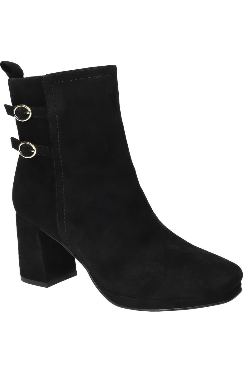 Bella Vita Orchard Moto Bootie, Main, color, Black Kidsuede Leather