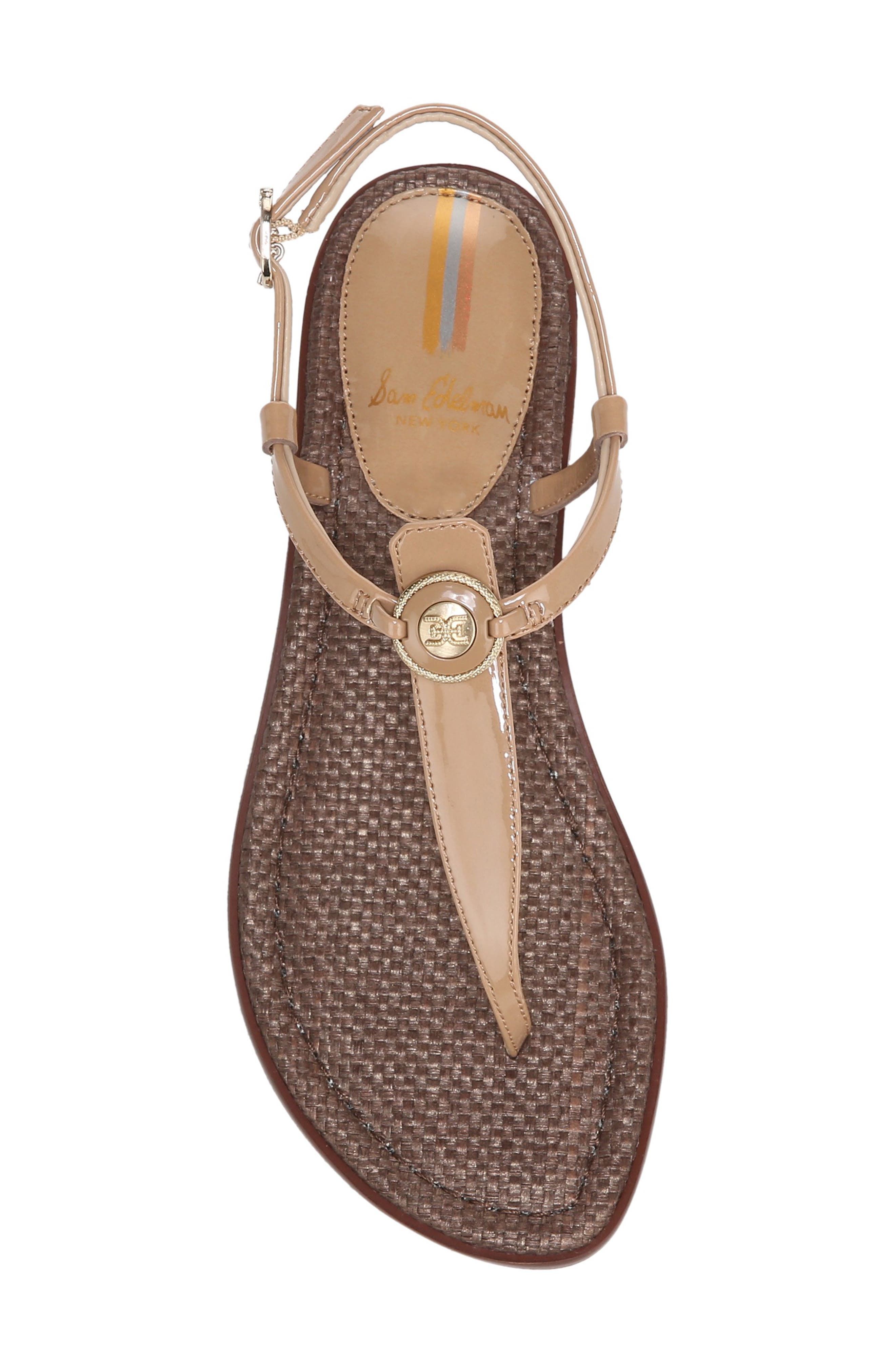 Gigi Signet Sandal, Alternate, color, ALMOND