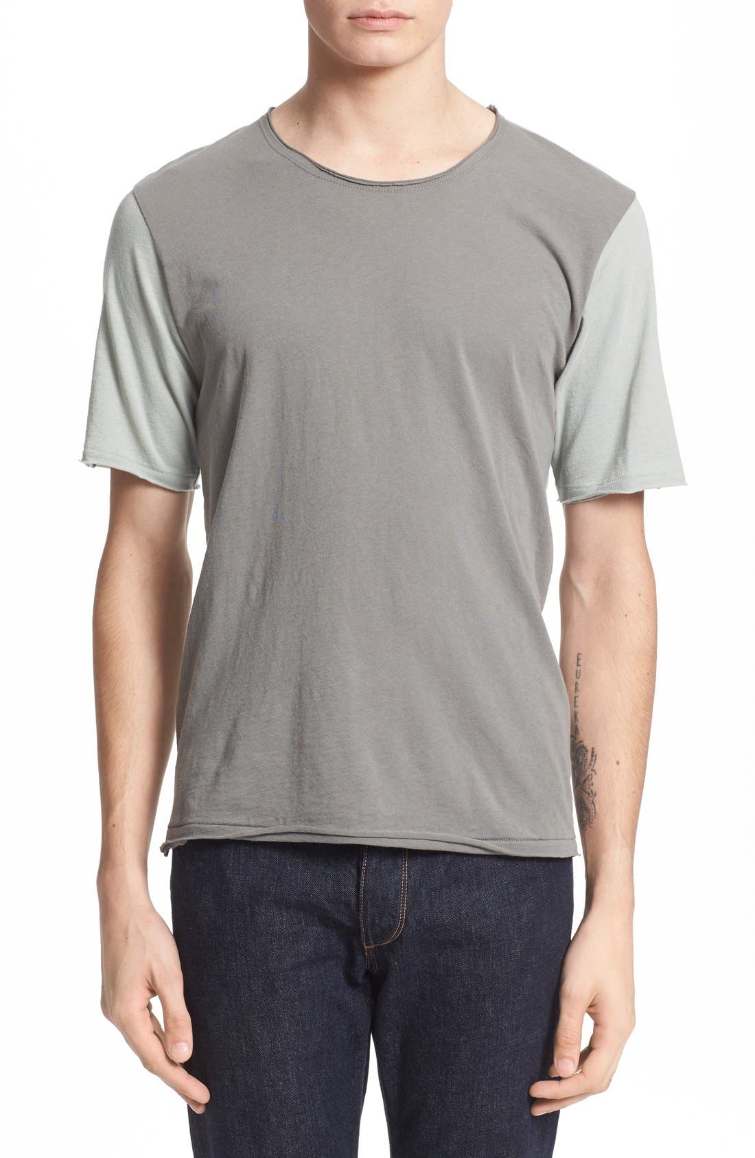 rag & bone 'Merrick' Colorblock Raw Edge T-Shirt (Men) | Nordstrom