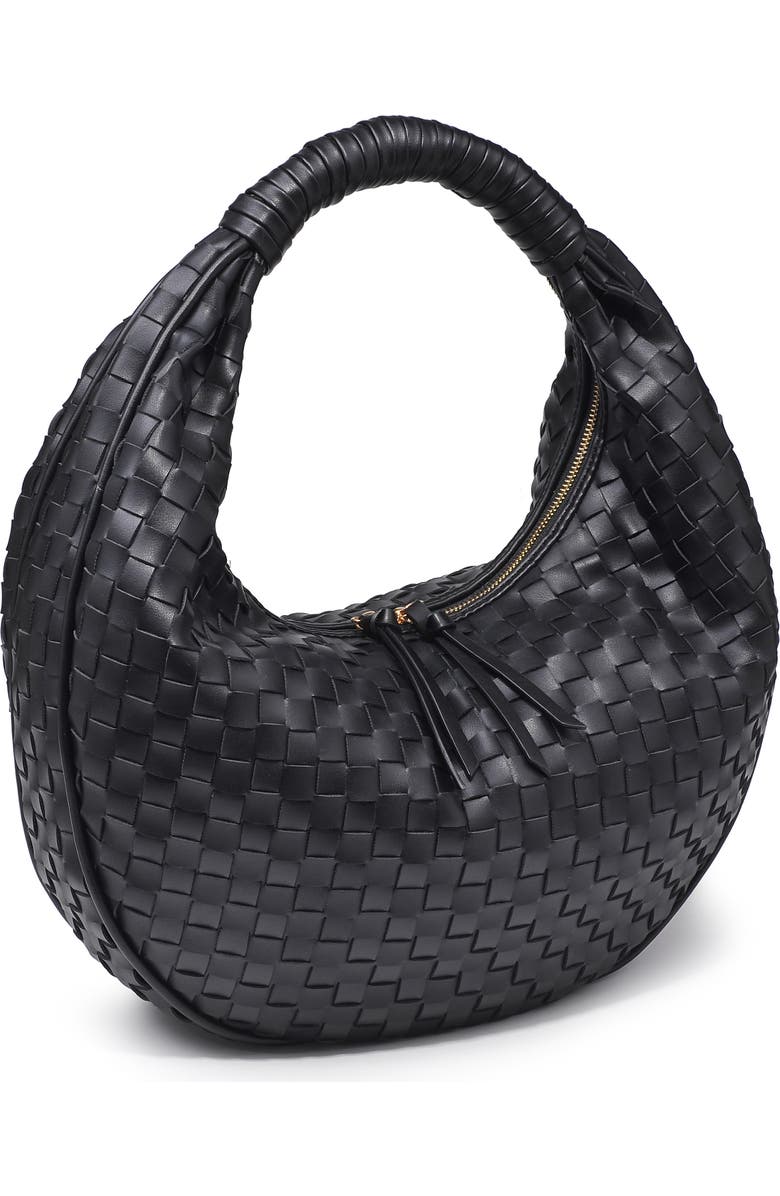 MODA LUXE Woven Faux Leather Hobo Bag, Alternate, color,