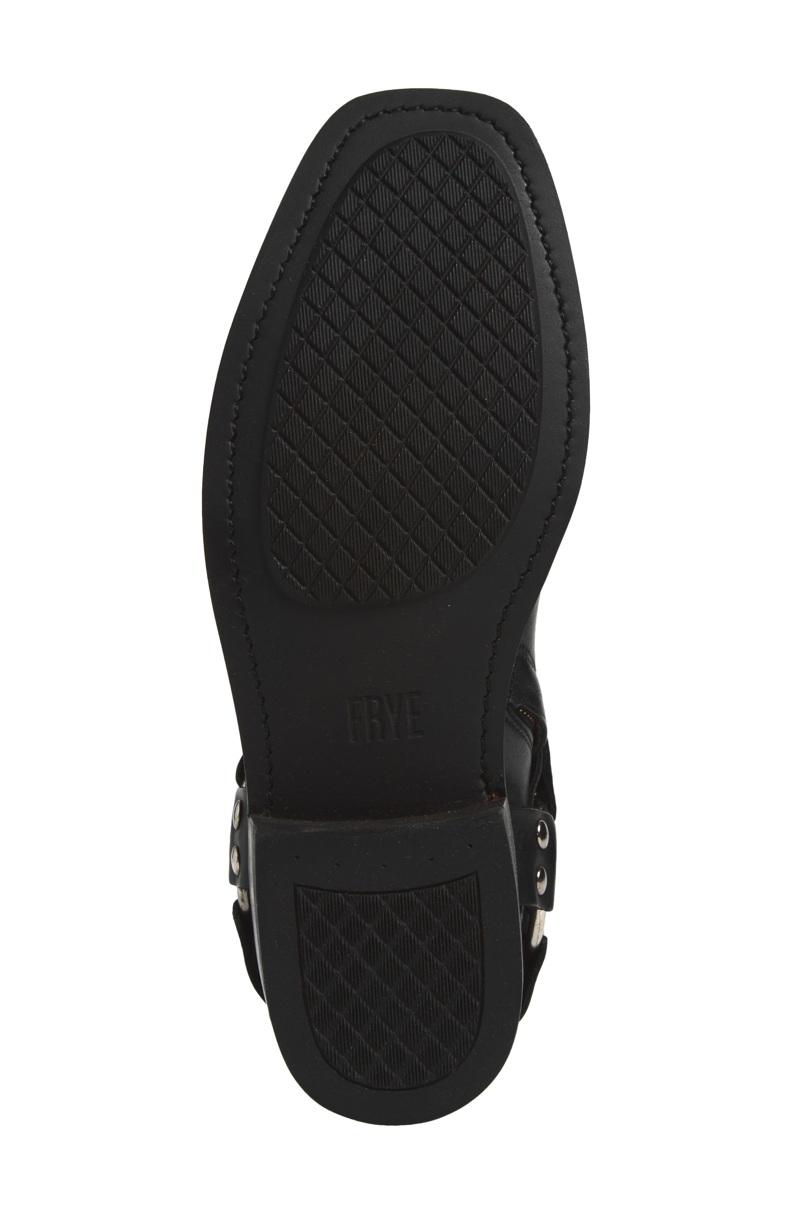 Conway Chain Harness Leather Boot, Alternate, color, BLACK