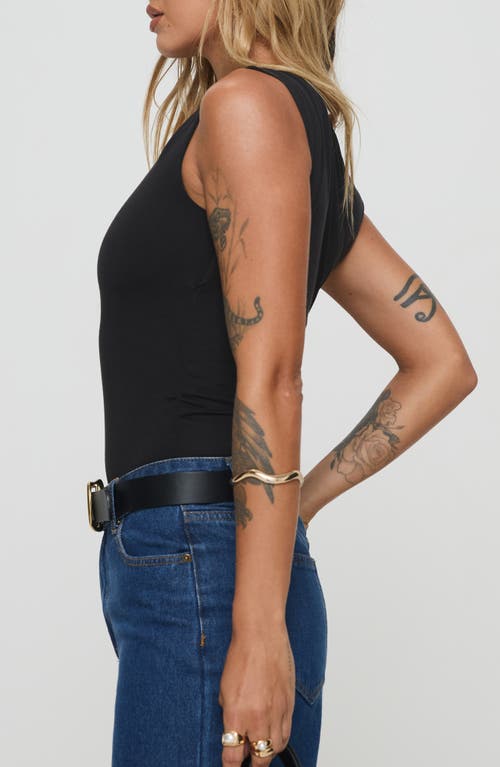 Princess Polly Caruso Denim Wrap Skort In Black