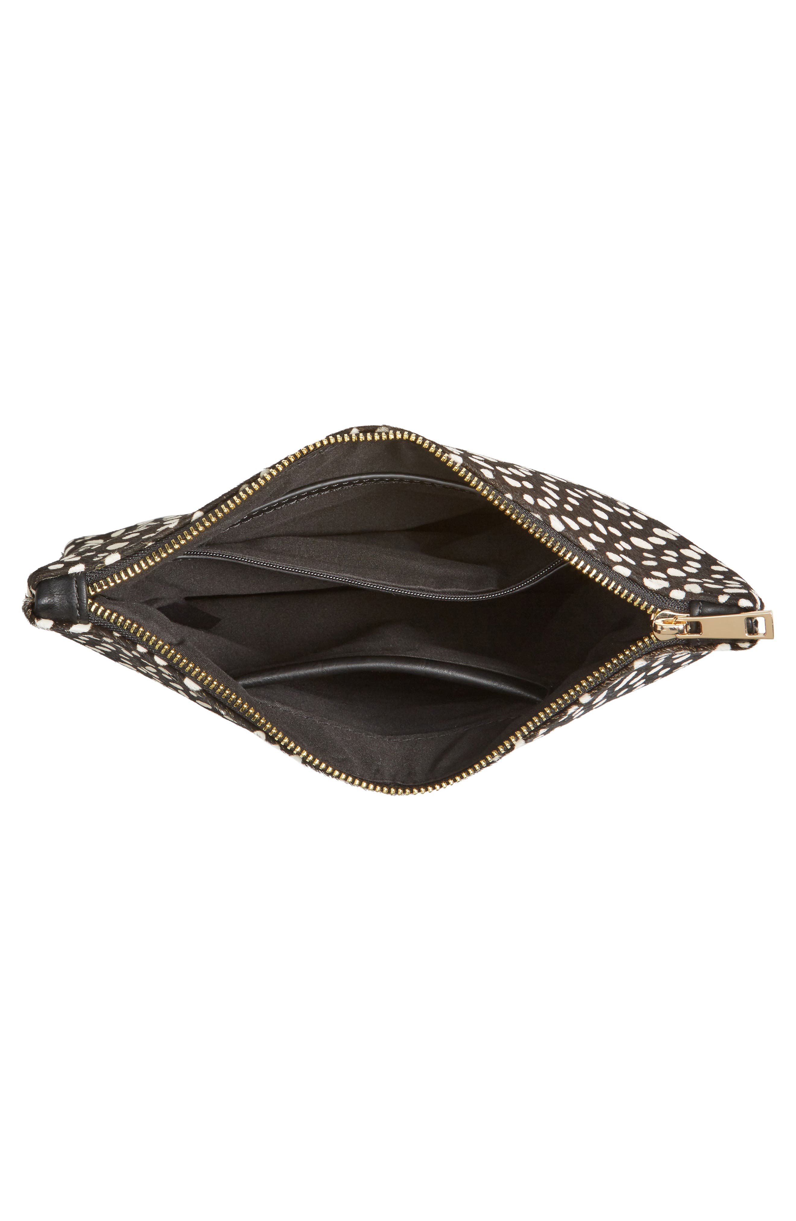 Sole Society 'Dolce' Genuine Calf Hair Clutch, Alternate, color, 