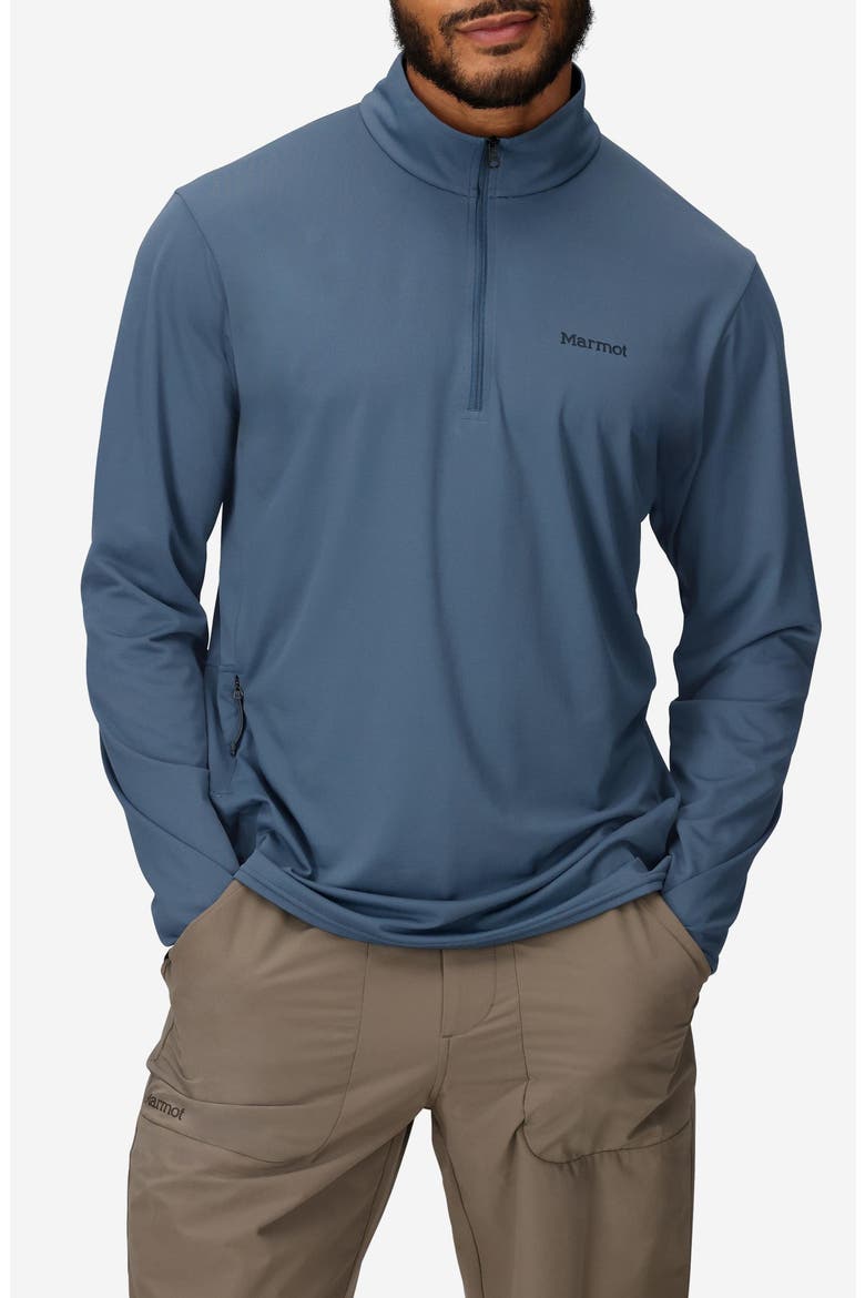 AirExchange SolarShield UPF Quarter Zip, Main, color, THUNDERHEAD