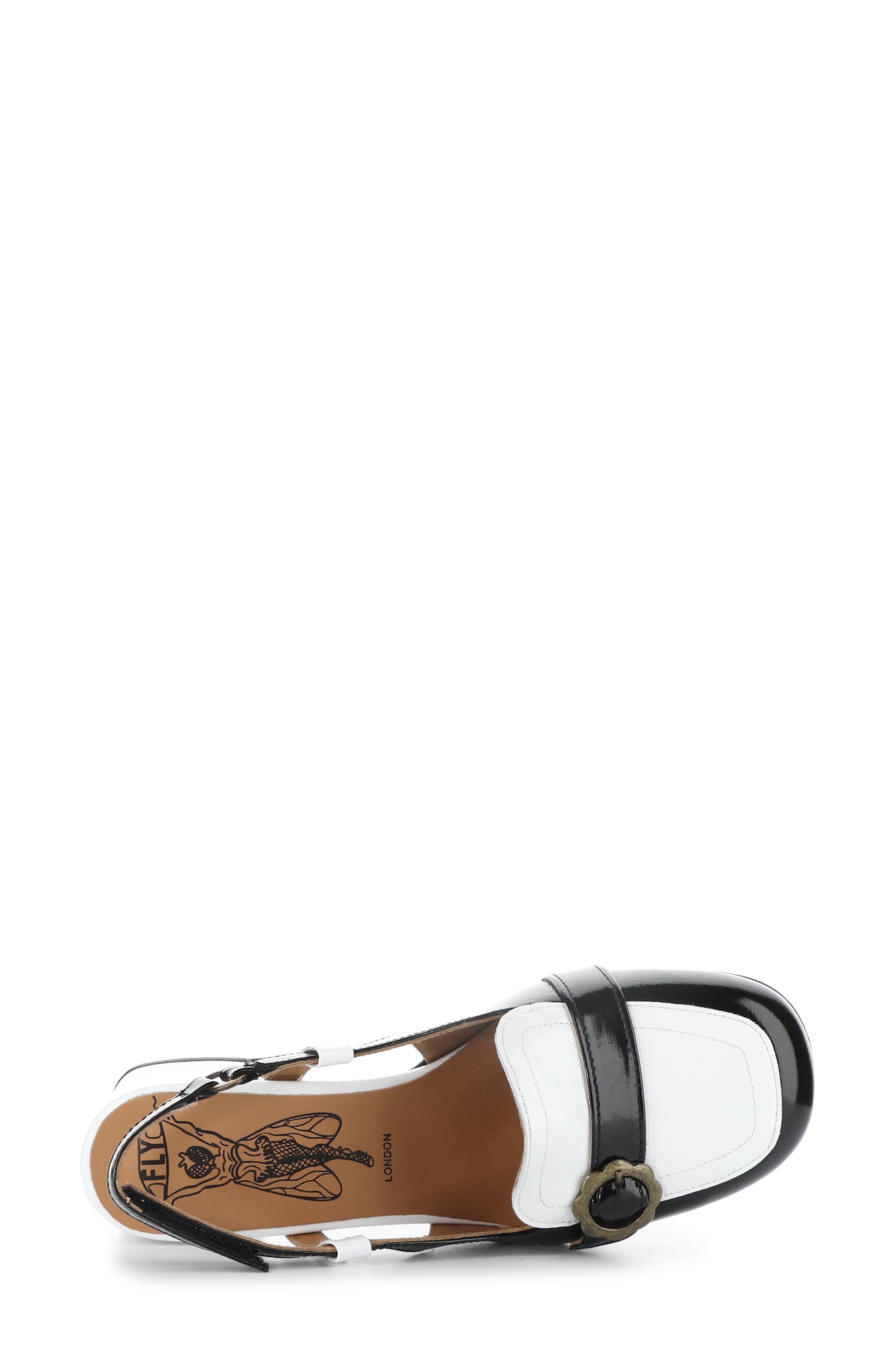 Fly London Pemy Slingback Pump, Alternate, color, Off White/ Black