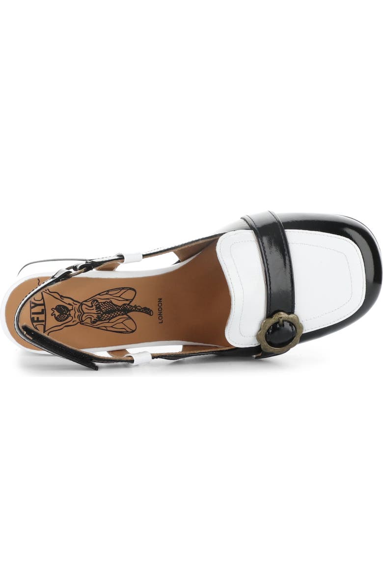 Fly London Pemy Slingback Pump, Alternate, color, Off White/ Black