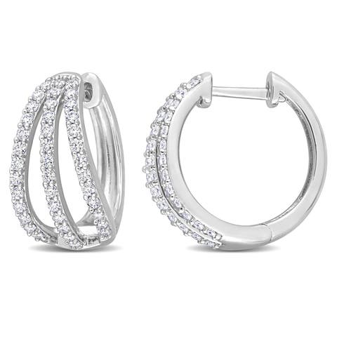 Moissanite Hoop Earrings